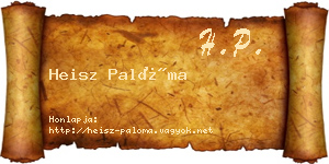 Heisz Palóma névjegykártya